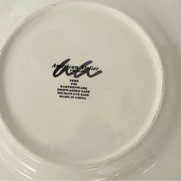 American Atelier Fern Earthenware 11” Dinner Plate Discontinued Replacement - Picture 2 of 6